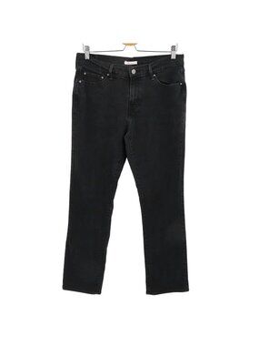 Levis Women 31 Straight 505 Solid Black Denim Jeans Pockets Cotton Blend W31 L32